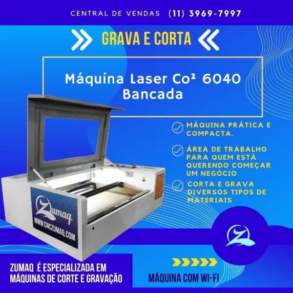 Laser Co2 Corte Gravação Compacto 6040-50W